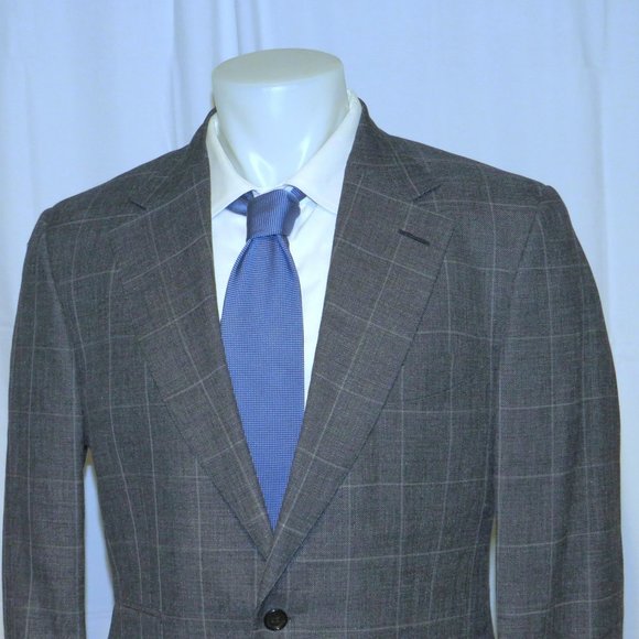 Tom Ford Fit A Windsor Gray Plaid Silk Blend Current Two Button Suit 42R - Picture 5 of 15